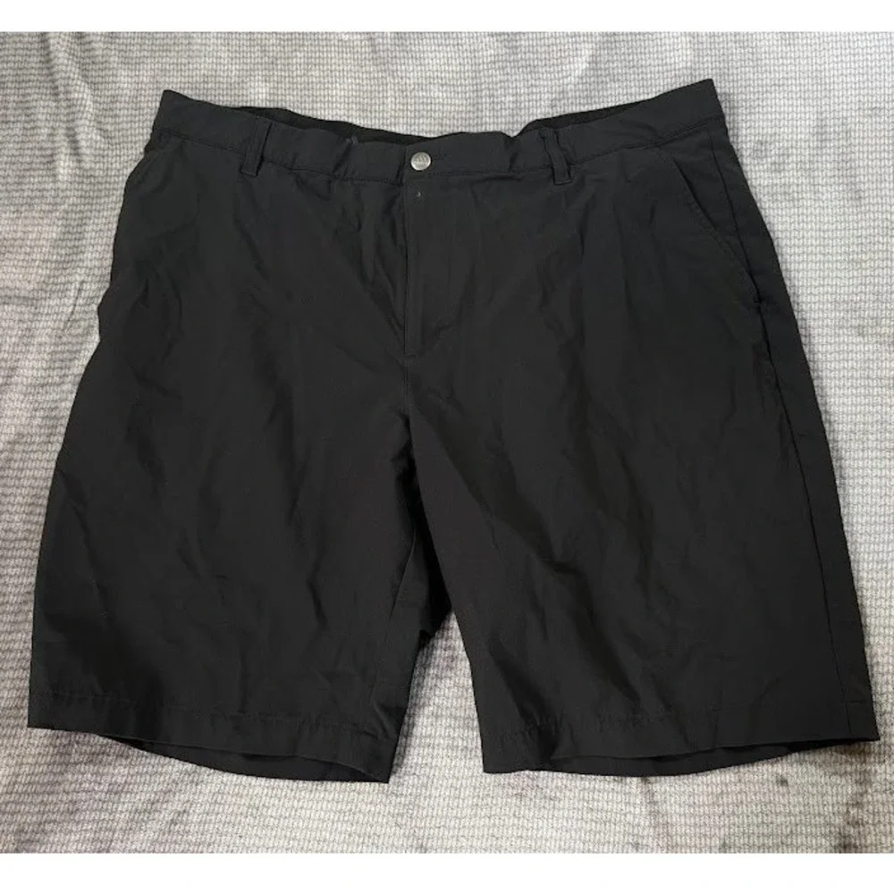 Adidas Primegreen Mens Golf Shorts Black 40X9 Flat Front Performance Athletic